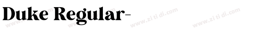 Duke Regular字体转换